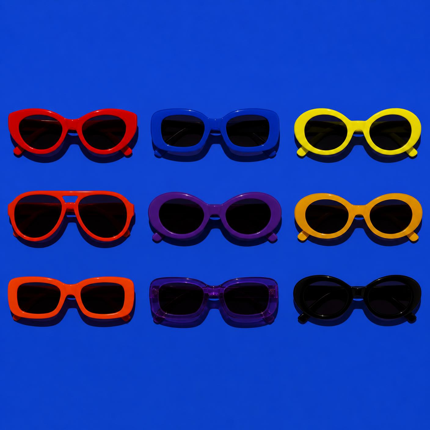 Nine BOLD colourways arranged in a grid